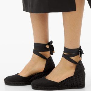 Castañer Carina 60 Black Wedge Espadrilles